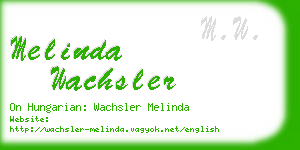 melinda wachsler business card